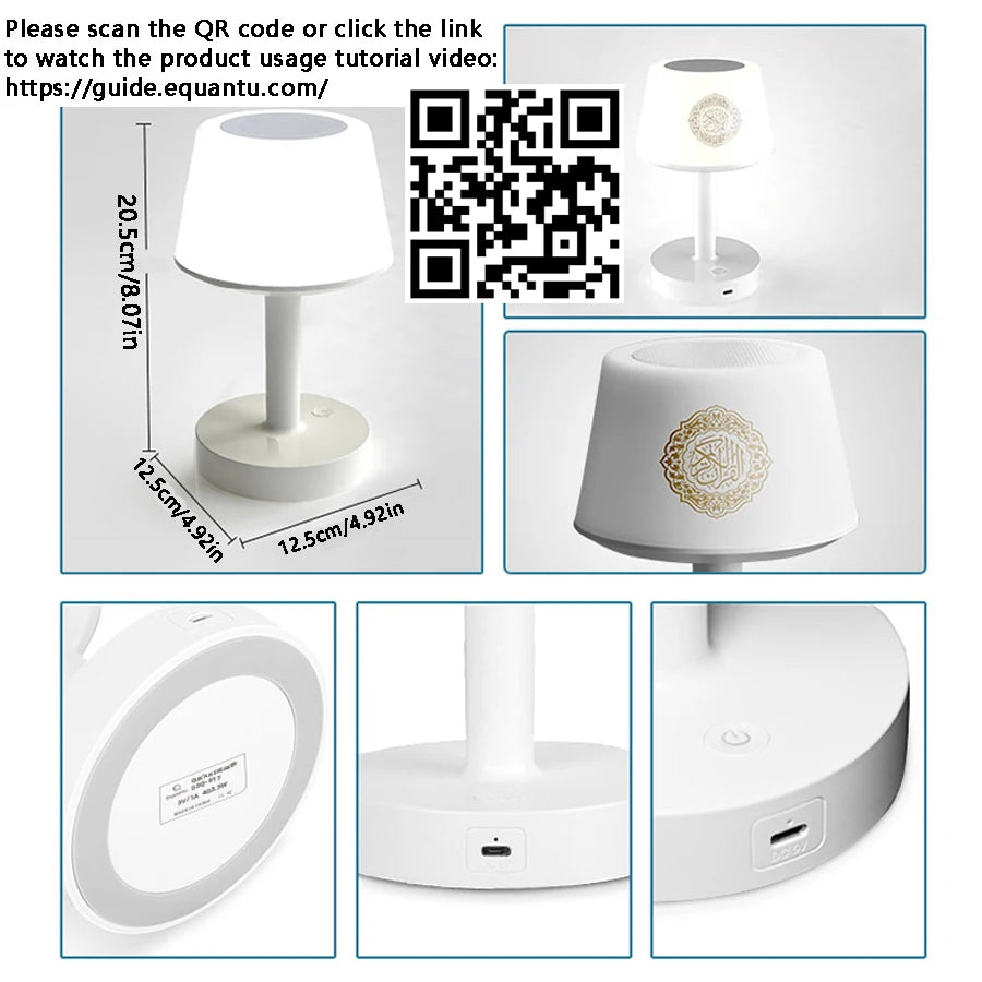 Bright Night Light Lamp Quran Azan Muslim Koran Holy Bluetooth Speaker Portable Sound Box Music Wireless Bocina Mp3 Caixa De Som